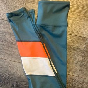 Zyia Teal Angle Block Light n tight leggings size 2
